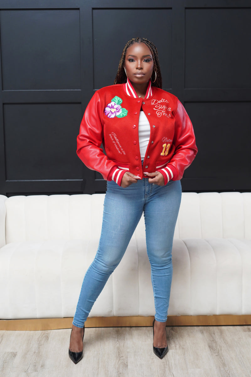DST African Violet Varsity Jacket – SORORITY SUPPLY