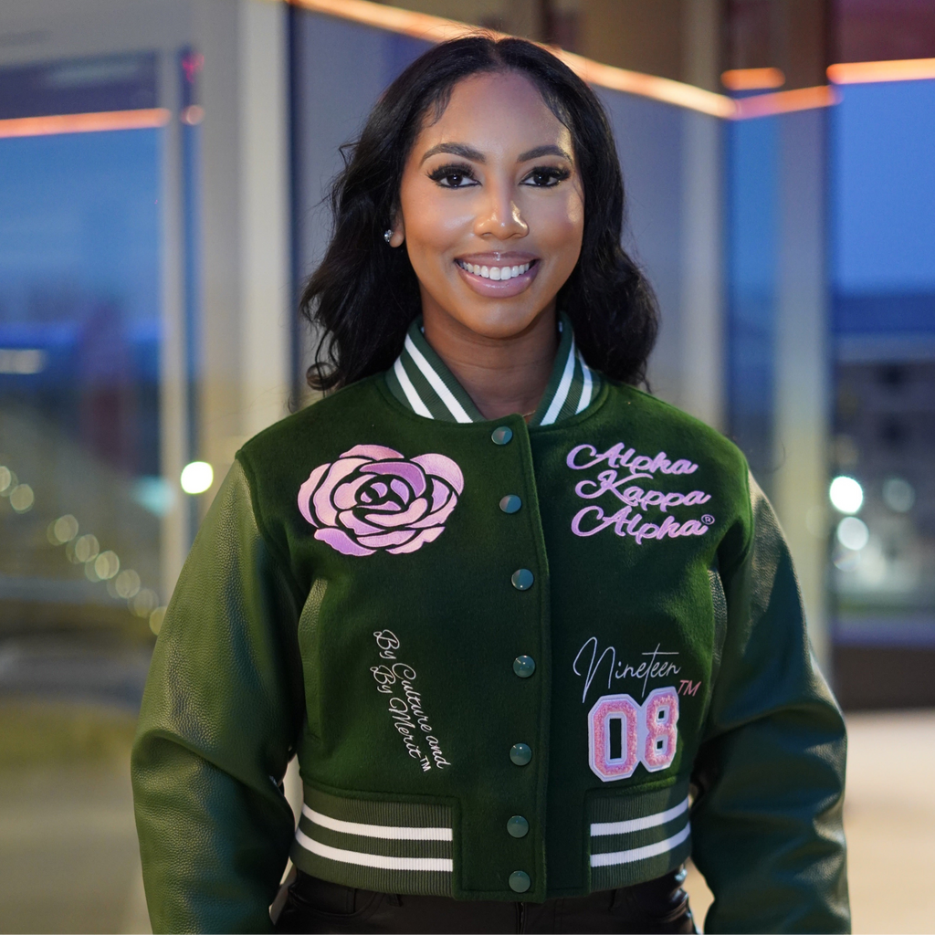 AKA - Pink Tea Rose Varsity Jacket – SORORITY SUPPLY