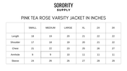 Pink Tea Rose Varsity Jacket